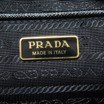Prada Shoulder Bag 1Bh036 Safiano Black Logo