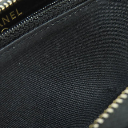 Chanel Long Wallet Purse Canvas Navy Deauville Small Zip Wallet Women
