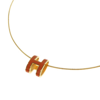 Hermes Necklace Metallic Gold Pop Ash H