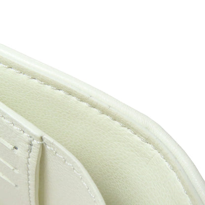 Louis Vuitton Bifold Wallet M11909 Calfskin White Portefeuilleeloup Monogram Flower Women