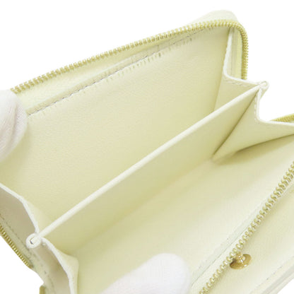 Louis Vuitton Bifold Wallet M11909 Calfskin White Portefeuilleeloup Monogram Flower Women