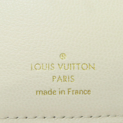 Louis Vuitton Bifold Wallet M11909 Calfskin White Portefeuilleeloup Monogram Flower Women