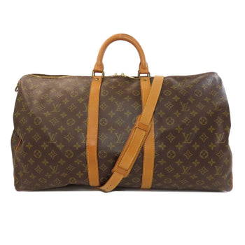 Louis Vuitton Boston Duffel Bag M41414 Monogram Canvas Brown Keepall Bandouliere55