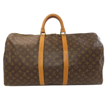 Louis Vuitton Boston Duffel Bag M41414 Monogram Canvas Brown Keepall Bandouliere55