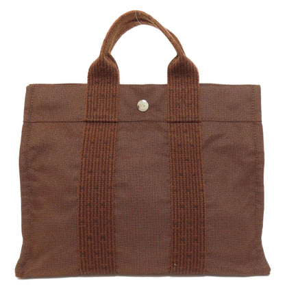 Hermes Handbag Canvas Brown Her Linepm Women