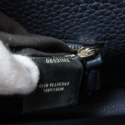 Fendi Handbag Calfskin Navy Peekaboo Mini Selleria 2Way Women
