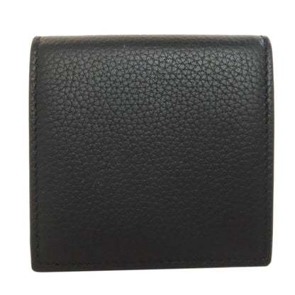 Christian Dior Coin Case Leather Black Logo Women(Unisex)