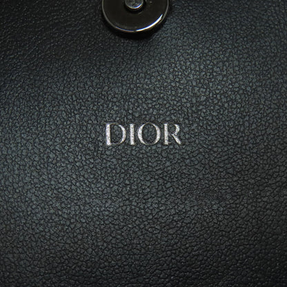 Christian Dior Coin Case Leather Black Logo Women(Unisex)