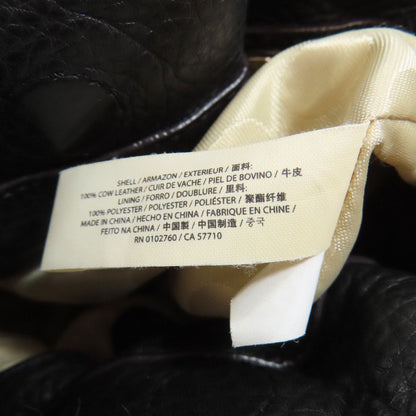 Kate Spade Shoulder Bag Leather Black Drawstring Ribbon Women
