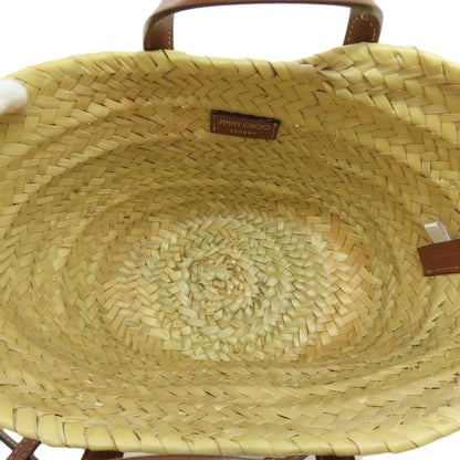 Jimmy Choo Handbag Raffia Brown Basket Bag 2Way