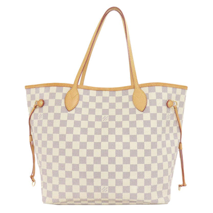Louis Vuitton Tote Bag N51107 Damier Canvas White Neverfull Mm Old Women