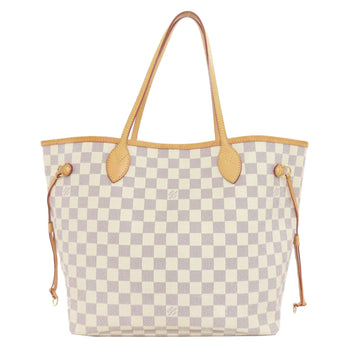 Louis Vuitton Tote Bag N51107 Damier Canvas White Neverfull Mm Old Women