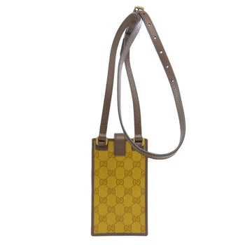 Gucci Accessory Pouch 702203 Pvc Brown Gg Crystal Adidas Collaboration Phone Pouch Women