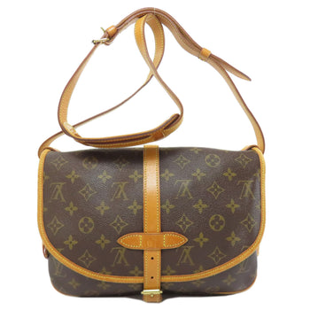 Louis Vuitton Shoulder Bag M40710 Monogram Canvas Brown Saumur Mm