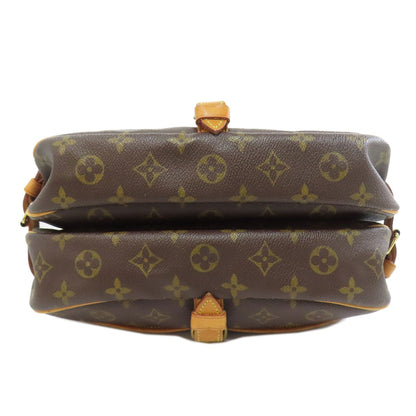 Louis Vuitton Shoulder Bag M40710 Monogram Canvas Brown Saumur Mm