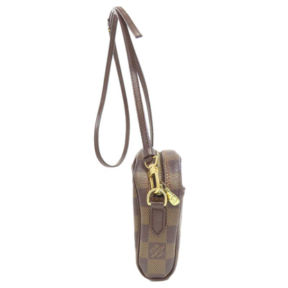 Louis Vuitton Shoulder Bag N51296 Damier Canvas Brown Pochette Ipanema