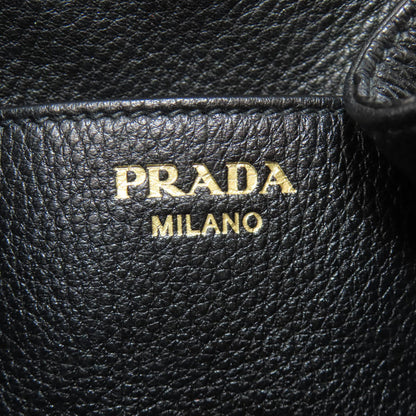 Prada Shoulder Bag 1Be018 Leather Black Vitterodino