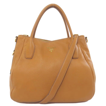 Prada Handbag Calfskin Brown 2Way