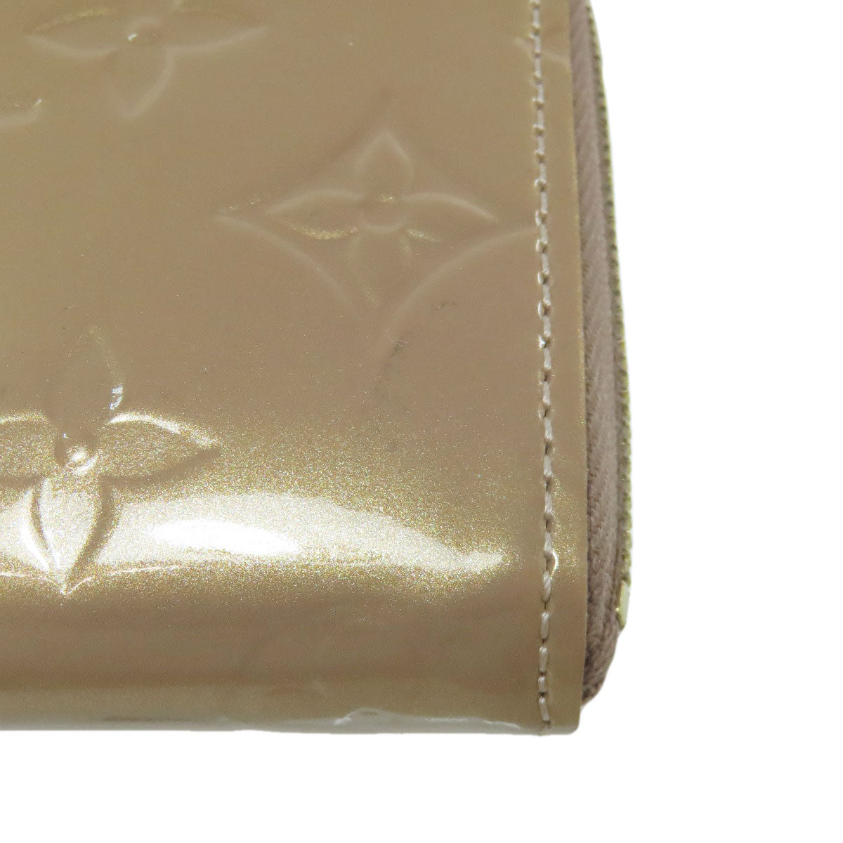 Louis Vuitton Coin Case M91762 Vernis Pink Beige Zippy Coin Purse Women