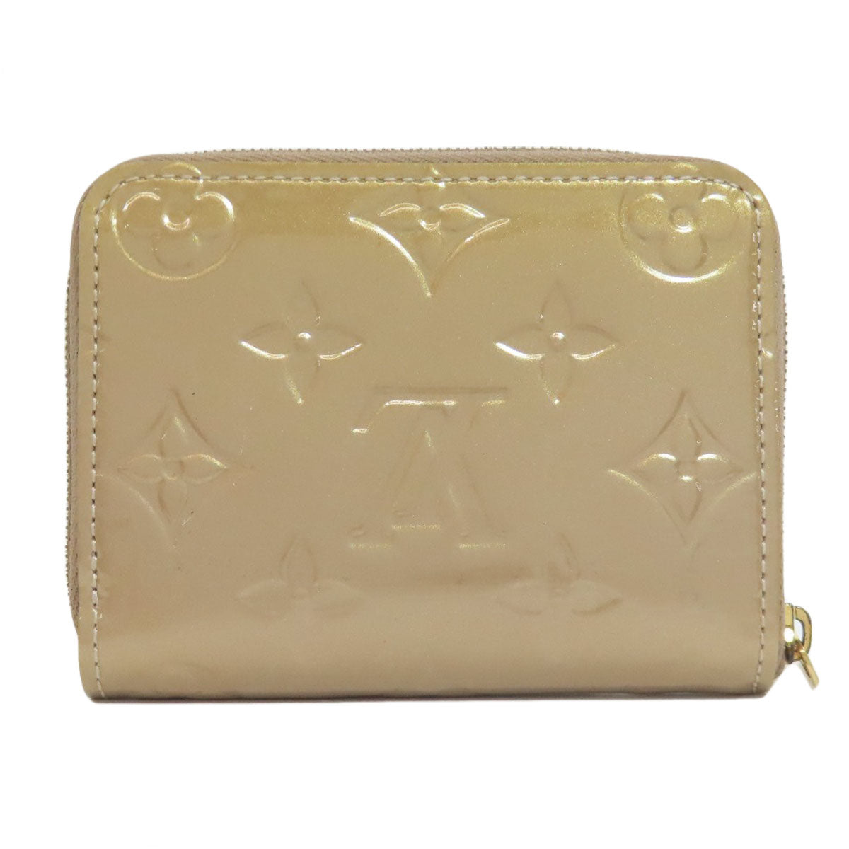 Louis Vuitton Coin Case M91762 Vernis Pink Beige Zippy Coin Purse Women