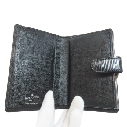 Louis Vuitton Bifold Wallet M63242 Epi Black Portefeuille Vienova Women