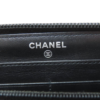 Chanel Long Wallet Purse Calfskin Black Boy Chanel Women