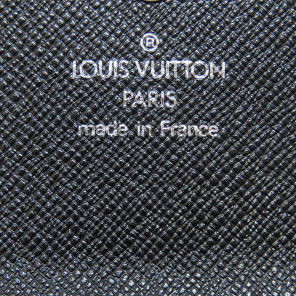 Louis Vuitton Bifold Wallet M63482 Epi Black Porto Monnaie Vie Carte Credit Women