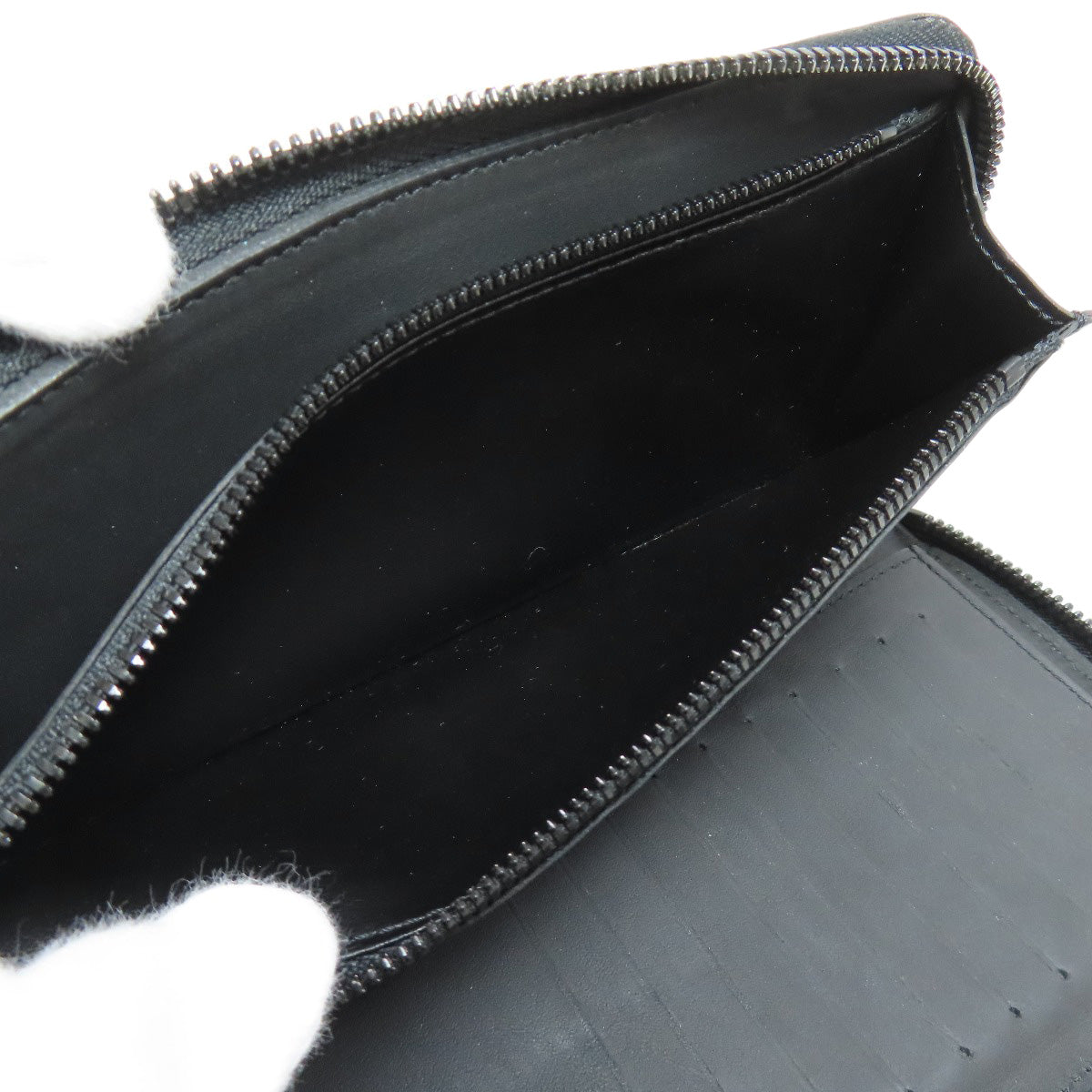 Louis Vuitton Long Wallet Purse M69047 Ann Platt Black Zippy Wallet Vertical Women