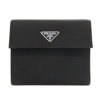 Prada Bifold Wallet M170 Nylon Black Logometal Women