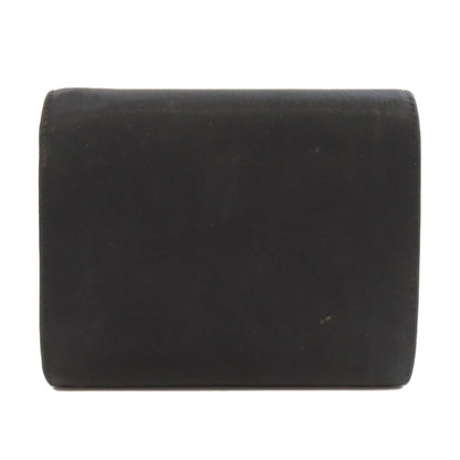 Prada Bifold Wallet M170 Nylon Black Logometal Women