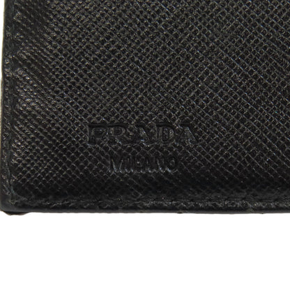 Prada Bifold Wallet M170 Nylon Black Logometal Women
