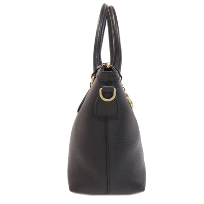 Gucci Handbag 449659 Leather Black Outlet Interlocking G Charm Women