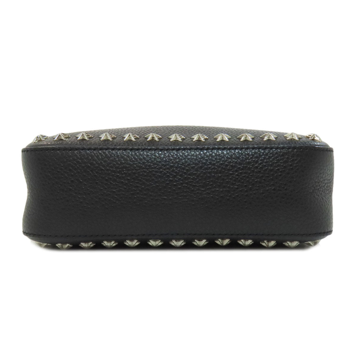 Jimmy Choo Shoulder Bag Leather Black Star Motif Studs