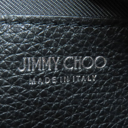 Jimmy Choo Shoulder Bag Leather Black Star Motif Studs