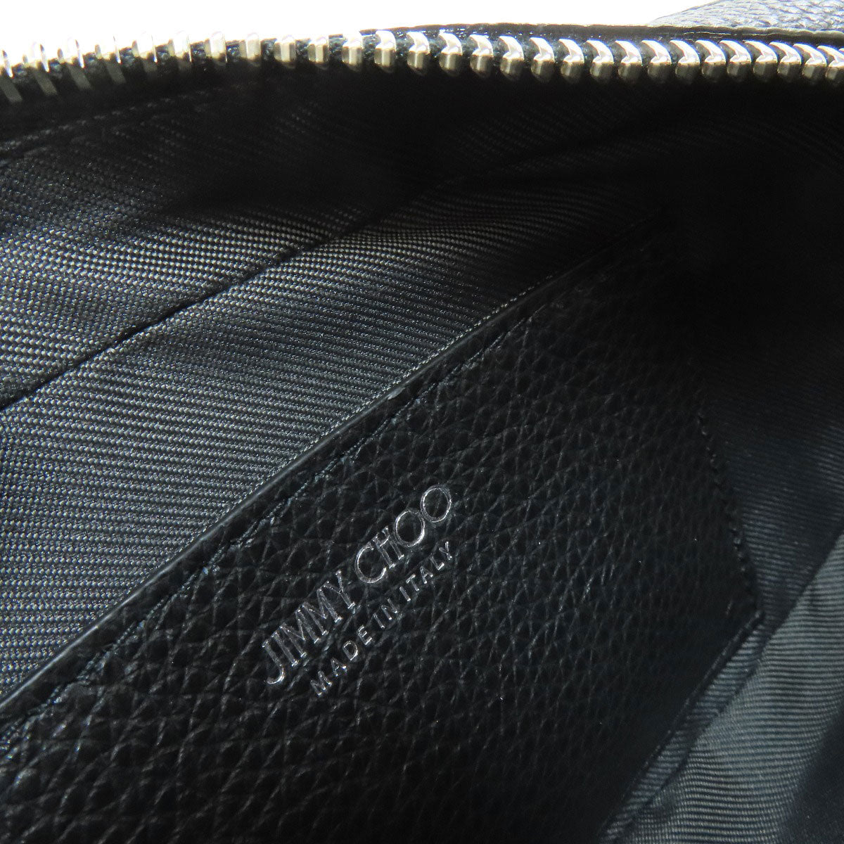 Jimmy Choo Shoulder Bag Leather Black Star Motif Studs
