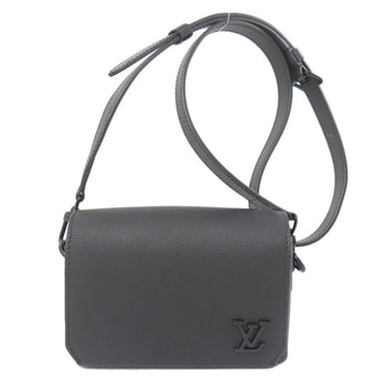 Louis Vuitton Shoulder Bag M82281 Calfskin Black Aerogram Fastline Wearable Wallet Women