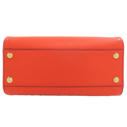 Fendi Handbag Calfskin Red Peekaboo Mini 2Way Women