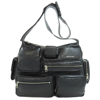Balenciaga Shoulder Bag 785297 Calfskin Black Super Busy Women