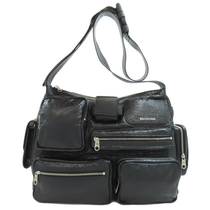 Balenciaga Shoulder Bag 785297 Calfskin Black Super Busy Women