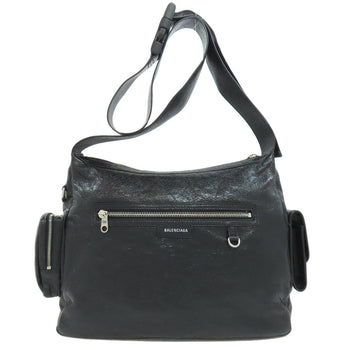Balenciaga Shoulder Bag 785297 Calfskin Black Super Busy Women
