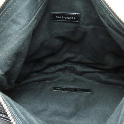 Balenciaga Shoulder Bag 785297 Calfskin Black Super Busy Women