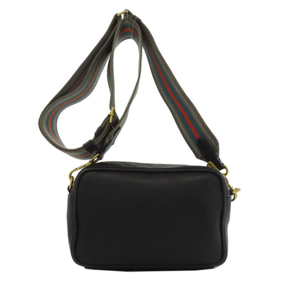 Prada Shoulder Bag Calfskin Black Long Shoulder