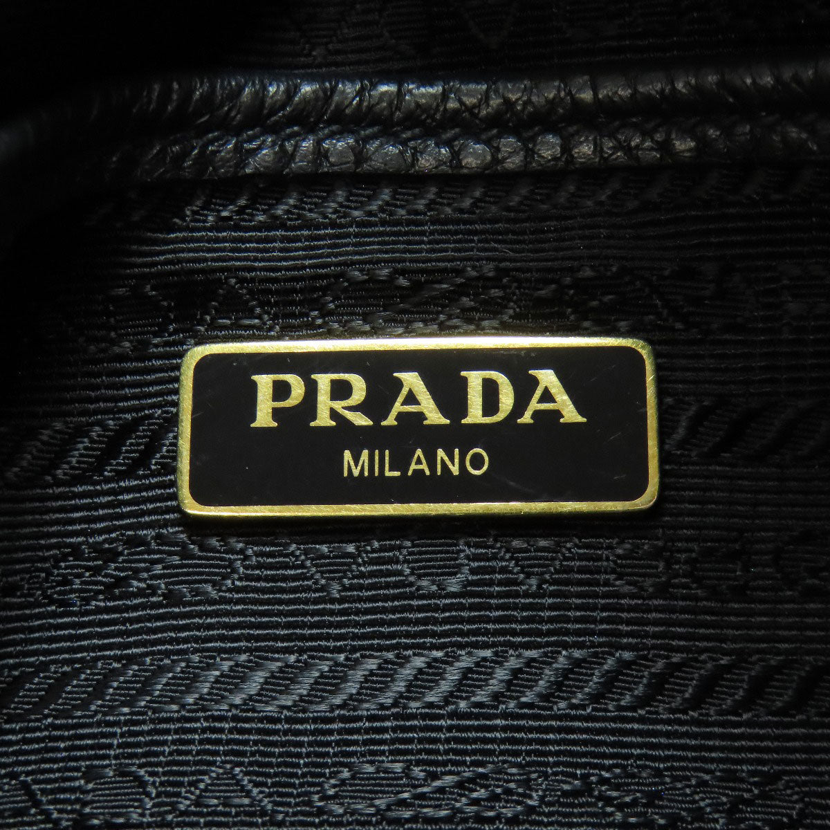Prada Shoulder Bag Calfskin Black Long Shoulder