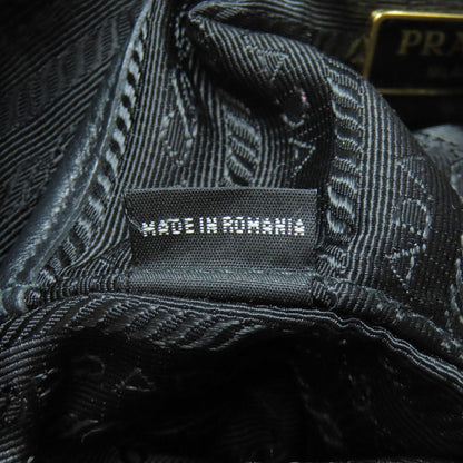 Prada Shoulder Bag Calfskin Black Long Shoulder