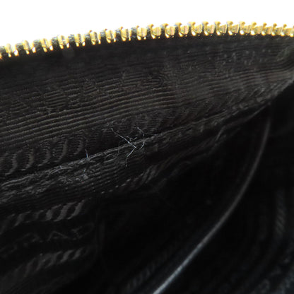 Prada Shoulder Bag Calfskin Black Long Shoulder