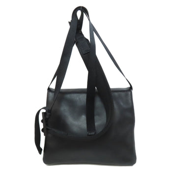 Prada Shoulder Bag Calfskin Black Logometal Women