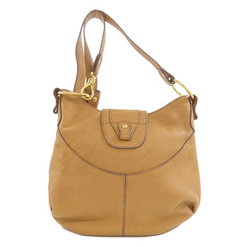 Tods Shoulder Bag Leather Beige Logo