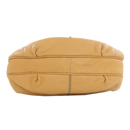 Tods Shoulder Bag Leather Beige Logo