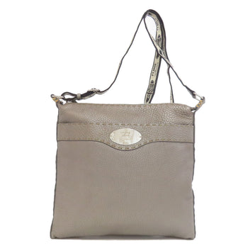 Fendi Shoulder Bag Calfskin Gray Shoulder
