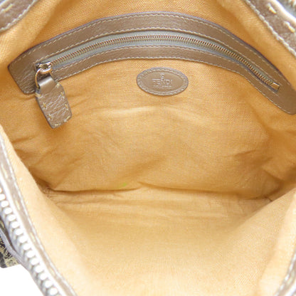 Fendi Shoulder Bag Calfskin Gray Shoulder
